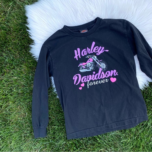 Harley-Davidson Other - Harley Davidson glitter long sleeve crewneck medium kids